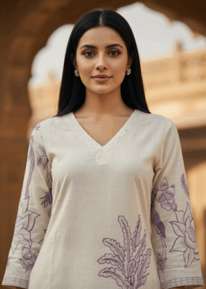 Cream Cotton Co-ord Set