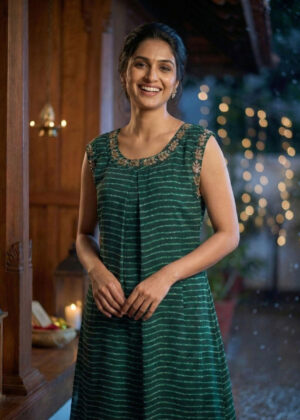 Emerald Striped Frock