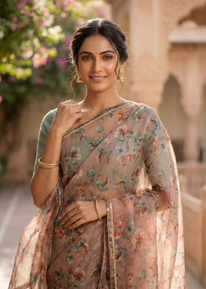 Pastel Hue | Organza Saree